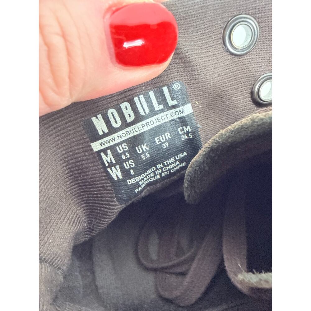 Nobull Perforated Leather High-Top Trainers Sneakers Women's 8 Brown Lace-Up - Picture 10 of 10